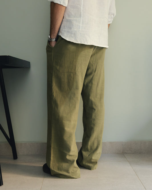 Olive Linen Pants