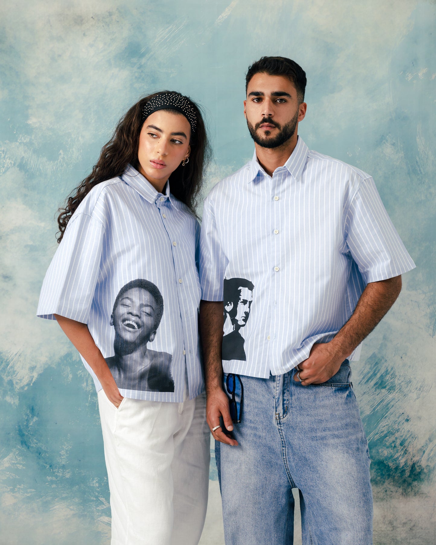 M Boxy fight club striped shirt