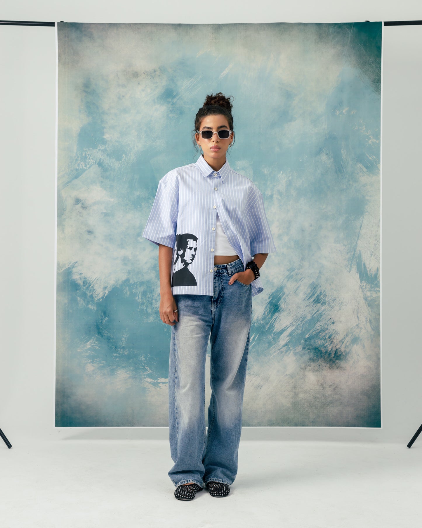F Boxy fight club striped shirt