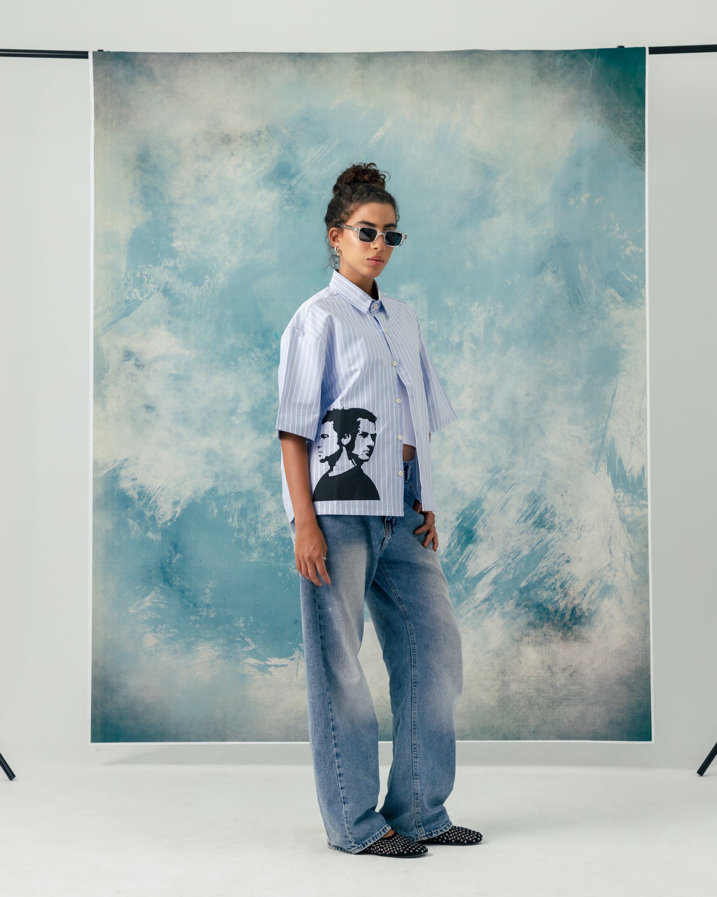 F Boxy fight club striped shirt