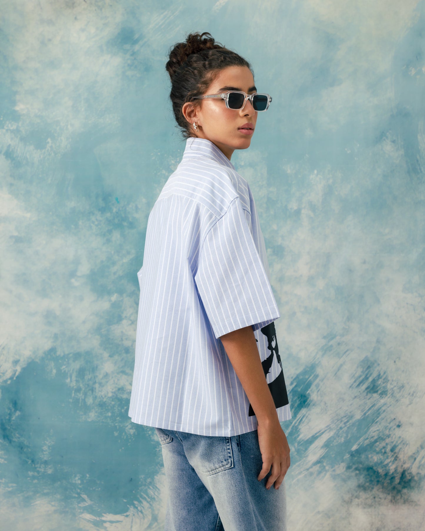 F Boxy fight club striped shirt