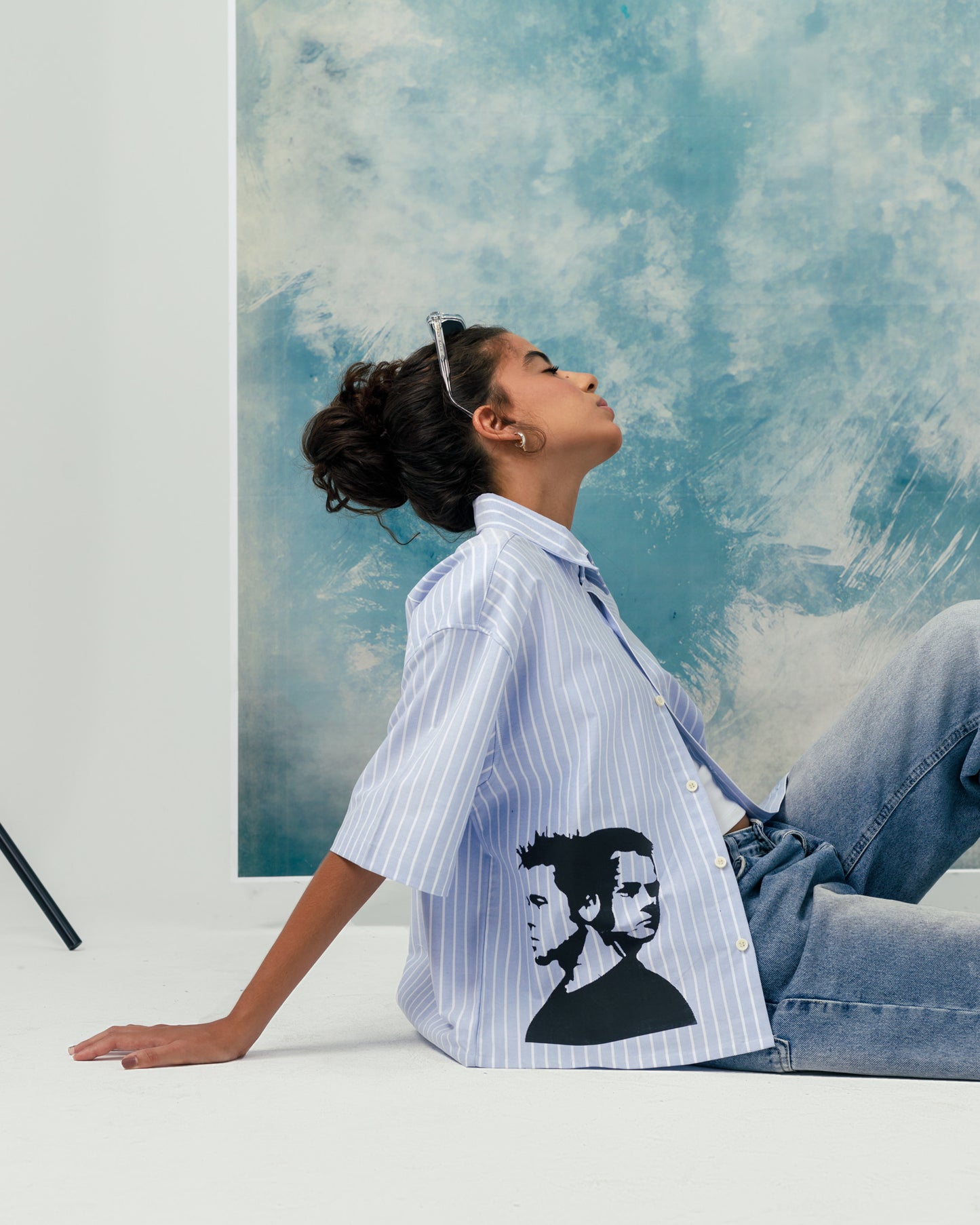 F Boxy fight club striped shirt