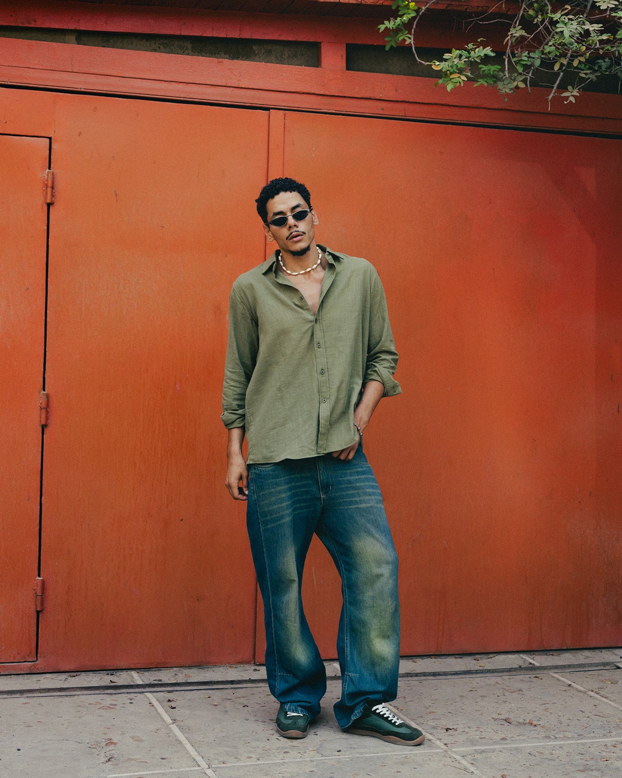 Olive Linen Shirt