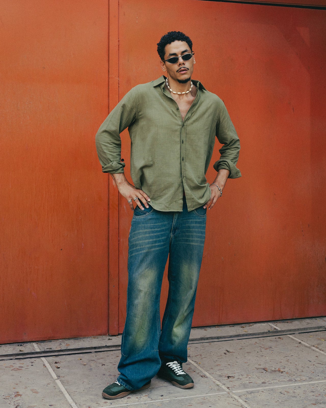 Olive Linen Shirt