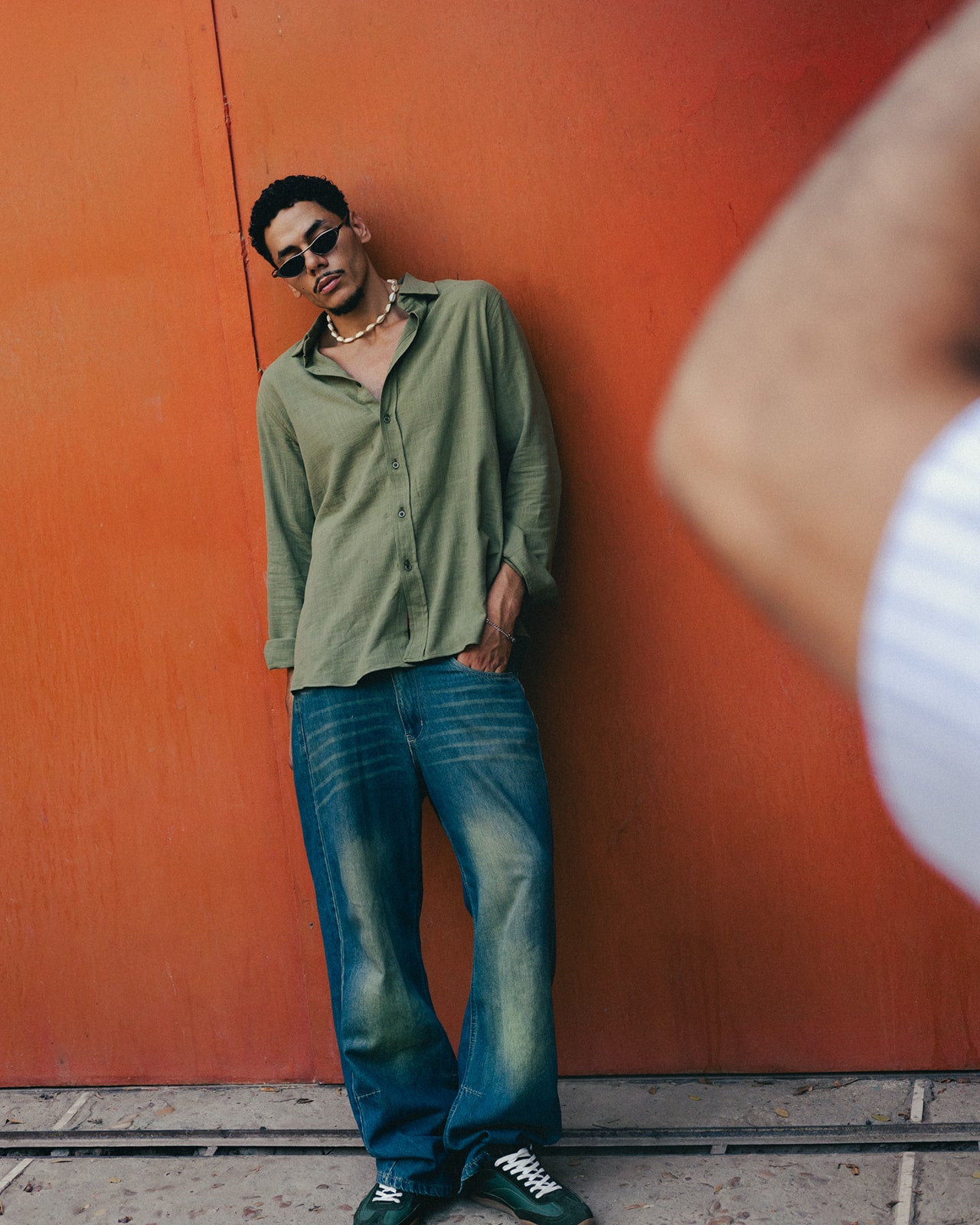 Olive Linen Shirt