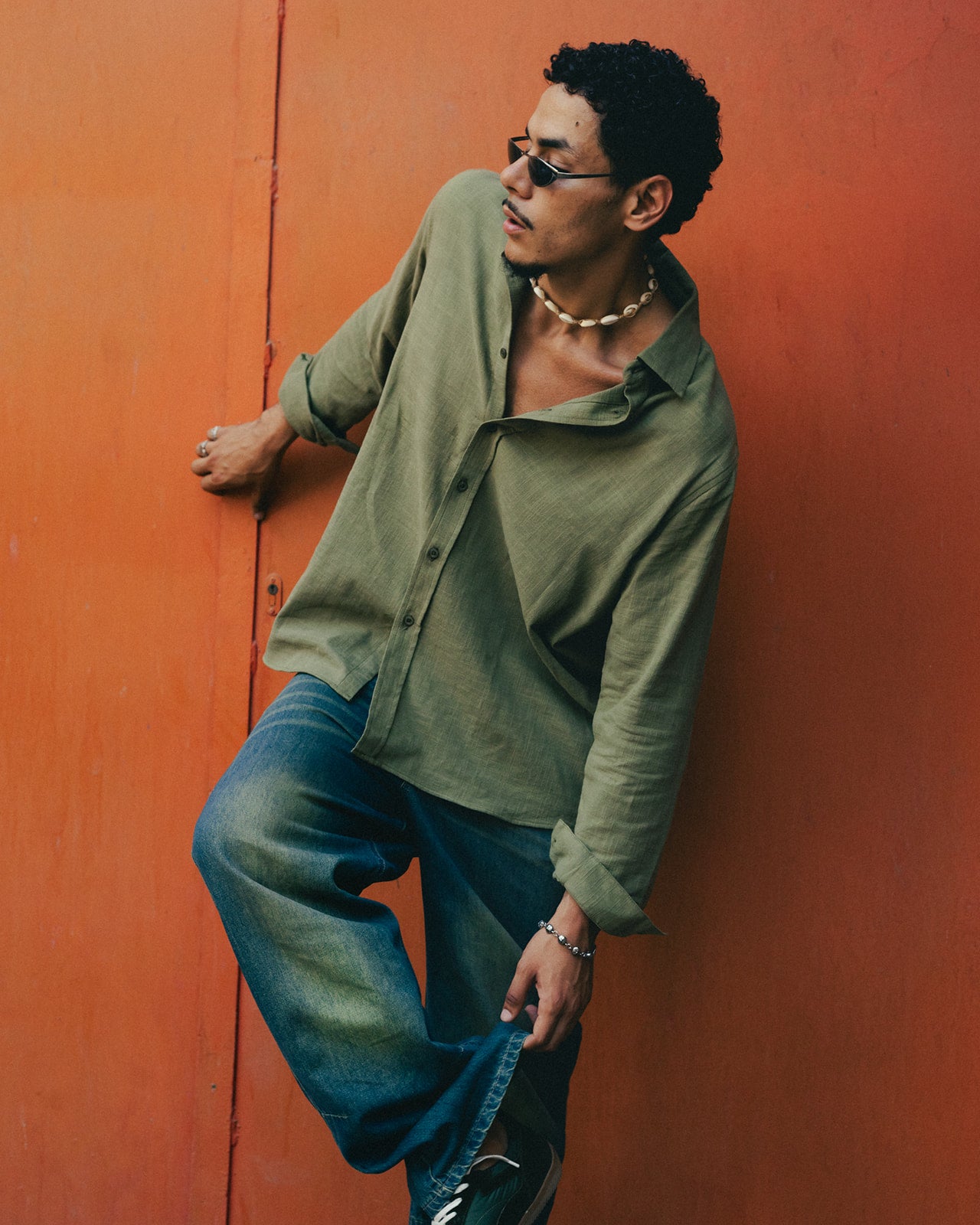 Olive Linen Shirt